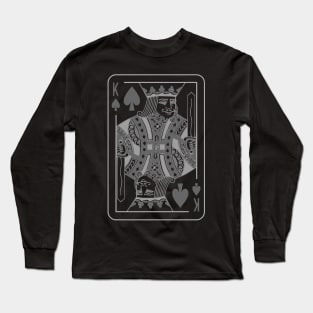 King of Spades Grayscale Long Sleeve T-Shirt